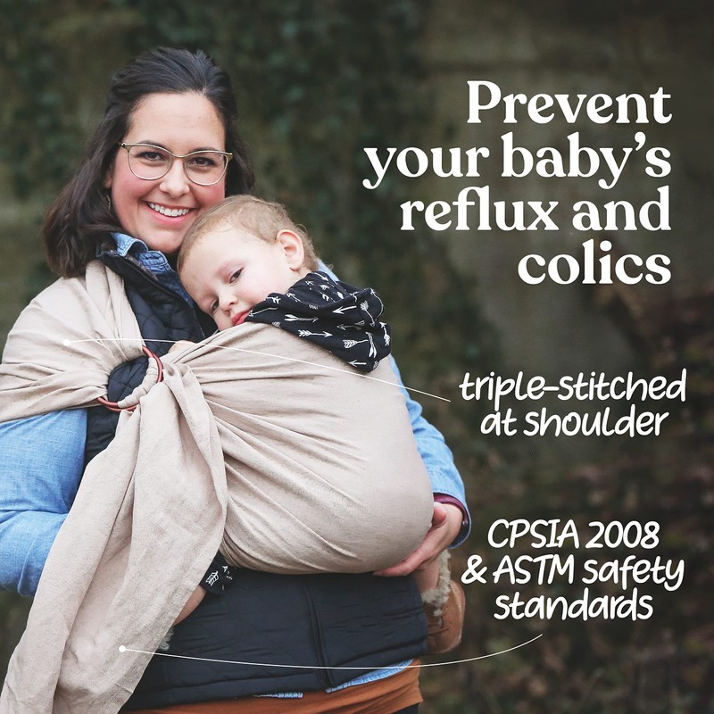 Nalakai Luxury Ring Sling Baby Carrier, Soft Linen Blend Baby