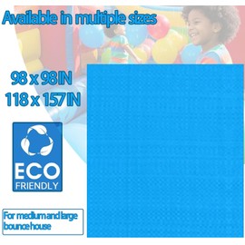 98 x 98 Inch Bounce House Mat for Inflatable Bouncer, Inflatable Water Slide Bounce House Pad for Outdoor Bouncy Castle, Under Jump House Floor Underlayment Pad(Only Mat, Bounce House Not Include)