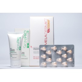 Kit Despigmentante Meladermic Advanced +Skinpro Gel FPS 30 I Advanced es un Suero Facial Despigmentante I Protector Solar Facial 30 FPS en Formato Gel I Ideal para Paño o Manchas del Sol I Protegete de los Rayos UVA, UVB y Aparatos con Pantallas I Para P