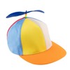 Framendino, Orange Flat Brim Adult Rainbow Propeller Hat Helicopter Top