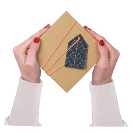 folia 3110 Cardboard Boxes in Natural Design, Pack of 12, in Various Sizes, Beautiful Gift Packaging for Individual Decoration and Design, Ideal for Any Occasion