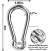 AUMAYCO 4 Pack 4 Inch Spring Snap Hook Carabiner, 304