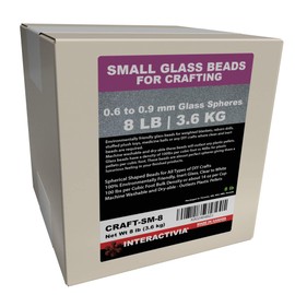 8 lb of Craft Glass Beads Microspheres 0.6 mm to 0.9 mm for Weighted Blankets, Stuffies, Reborn Dolls, Sensory Crafts