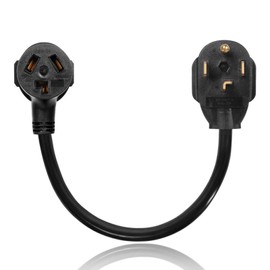 Dryer Adapter Cord, Dryer Adapter 3 Prong To 4 Prong NEMA 14-30P Male to 10-30R Female, 30A, 250V,dryer cord adapter 4 to 3 prong(20inch)