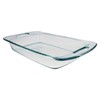 Pyrex C-233 3qt Easy Grab Glass Baking Dish - Made