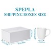 SPEPLA Shipping Boxes 9x6x4 Set of 6, White Corrugated Cardboard