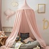 Vercico Kids Bed Canopy Round Dome Canopy for Princess (Pink)