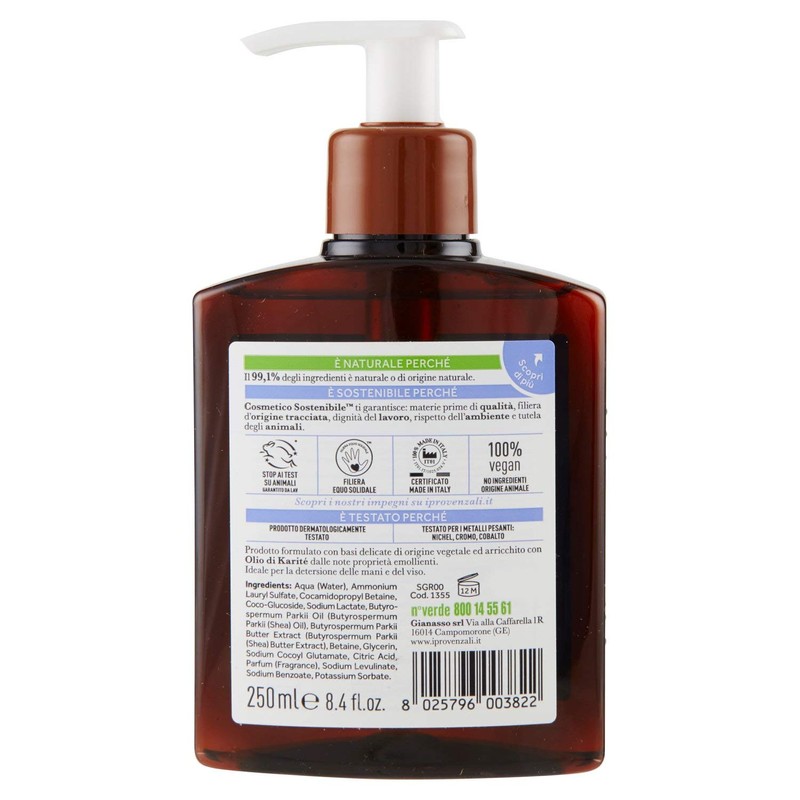 I PROVENZALI Karite' Soaps And Cosmetics Liquid Soap 250ml
