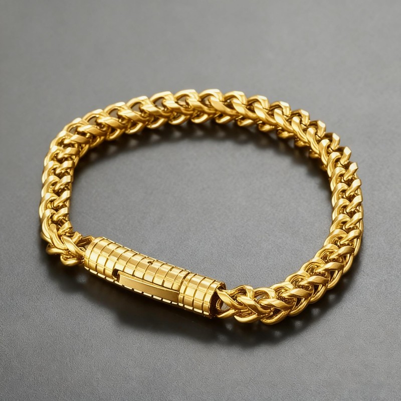Vinoya Link Bracelets for Men Cuban Link Stainless Steel 18