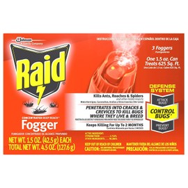 Raid Concentrated Deep Reach Foggers, 4.5 oz (Pack of 3 x 1.5 oz)
