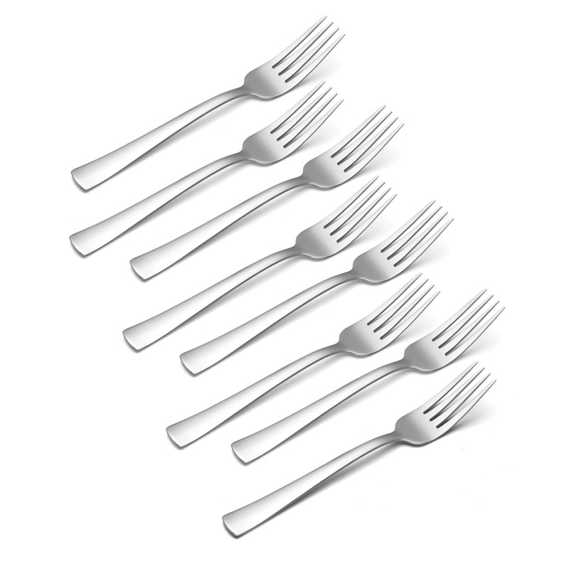 Oneida Zinc Everyday Flatware Dinner Forks, Set of 8, 18/0