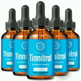 Sigma Times (5 Pack) Tinnitrol for Tinnitus - Liquid Drops Formula for Hearing Support