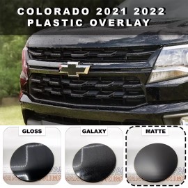 Advanced Trims Matte Black BowTie Grill Plastic Overlay For 2021-22 Chevy Colorado NOT VINYL