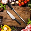 Superior Knife Sharpening Rod, 10 Inch Professional Diamond Brushed Sharpening
