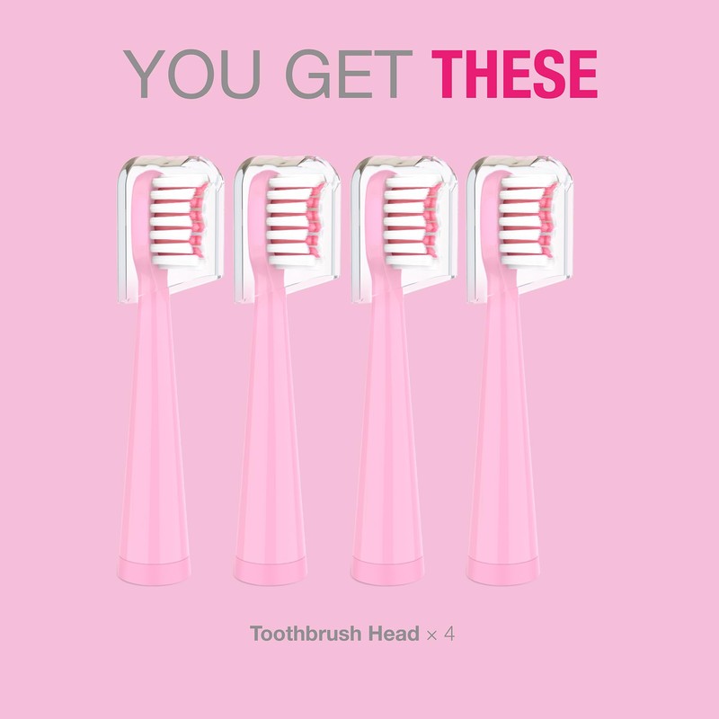 Vekkia Sonic Kids Electric Toothbrush Replacement Heads - 7X More