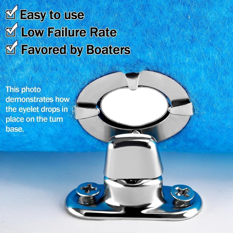 Gokoti 20 Sets Marine Grade Twist Lock Fasteners Turn Button