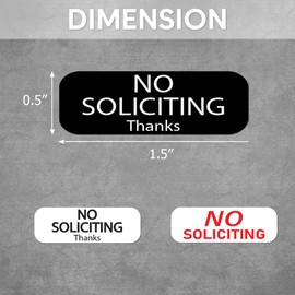 Pack 12 Pcs No Soliciting Sticker for House Doorbells Front Door Warning Security Signs Window Outdoor Indoor Bumper Stickers Large Vinyl Decals Removable Decal Home