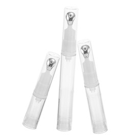 Ipetboom 3pcs Airless Pump Bottles with Metal Massage Eye Gel Cream Containers Refillable Lip Gloss Holders Durable for Skincare Essentials
