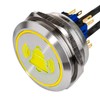XL LED Push Button with Bell Symbol Made of V2A
