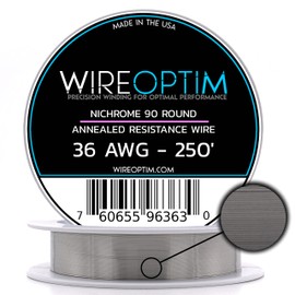 WIREOPTIM - 36 AWG - Nichrome 90 Resistance Wire - 250 Feet