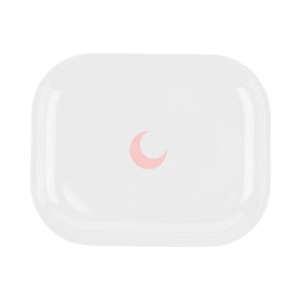 Brando Moon Large Metal Tray White - Lightweight Curved Edges and Smooth Surface - 13 x 10.5 inches