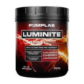 PumpLab Luminite – Pre-Workout ohne Beta-Alanin mit Koffein, L-Citrullin & Nootropika, 550 g PWO für Energie, Fokus & Pump – ganz ohne Kribbeln