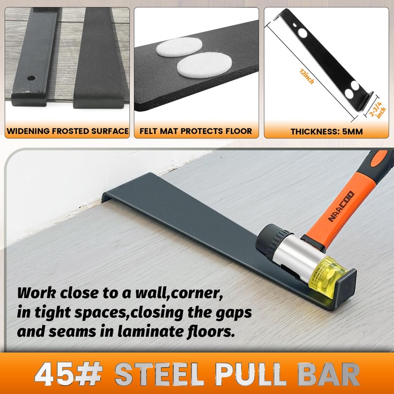 NAACOO Laminate Flooring Tools, Universal 4 in 1 Floor Installation