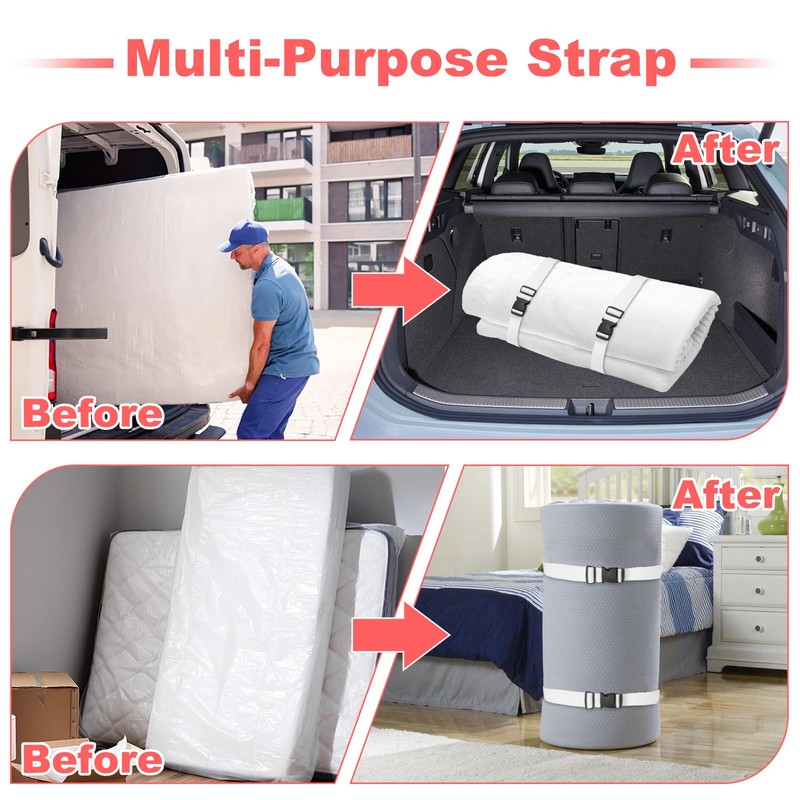 4 Pcs Adjustable Mattress Topper Straps