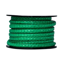 SGT KNOTS Hollow Braid HMPE Rope – Ultra-Strong, UV and Abrasion Resistant, High Strength-to-Weight Ratio, Lightweight for Arborists, Boating, Camping, Lifting, & Crafting (3/16", 25ft, Green)