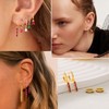 FUNEIA 2 Pairs of Earrings Gold Set Hanging Drop Women