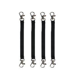 Strap Loop, Commercial Use, Work, Nascan Specifications, Set of 4, Tape Loop, Bag Attachment Belt, Handle, Short Strap, Bag, Pouch, Smartphone Strap, Replacement, Extender, Cord Strap, Handle, Black,