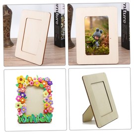 Toyvian Pack of 12 Wooden DIY Photo Frames for Crafts by Children Wooden Picture Frames Craft Wooden Crafts for Children Empty Wooden Picture Frames DIY Paintings