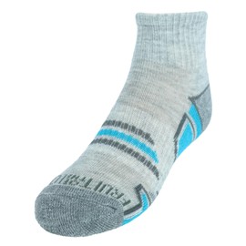 Fruit of the Loom Boys' 6-Pair Half Cushion Ankle Socks (Medium (Shoe 9-2.5), Grey)