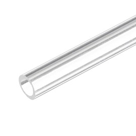 sourcing map Acrylic Pipe Clear Rigid Round Plastic Tube 4mm ID 6mm(1/4 inch) OD 10" for Lamps and Lanterns, Water Cooling System