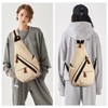 HuxFam Canvas Sling Bags Crossbody Sling Backpack for Men Women