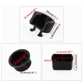 Car Rear Door Hinge Kit, 4pcs/set Tailgate Hinge Pivot Bushing Insert Kit 38641 Fit for F150 F250 F450 F550 (Black)