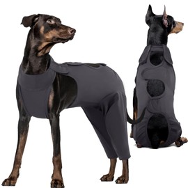 Kuoser Dog Bodysuit After Op, Dog Bodysuit After Surgery Body for Dogs Castration Male , Recovery Suit Dog, Dog Leg Protection Bodysuit, Anti-Wound Licking Surgical Body Dogs, Dog Collar