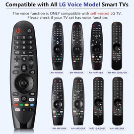 LG MR20 Replacement Remote Control with Voice Control - Universal Compatible with LG Magic Remote - Smart Home Enabled