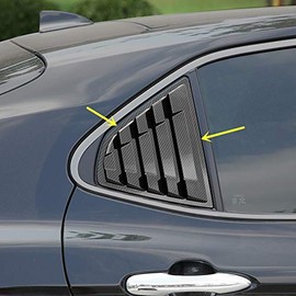 2X Sport Style Carbon Fiber Print Quarter Window Scoops Louvers for Toyota Camry 2018 2019 2020 2021 2022 2023 (Carbon Fiber Style)