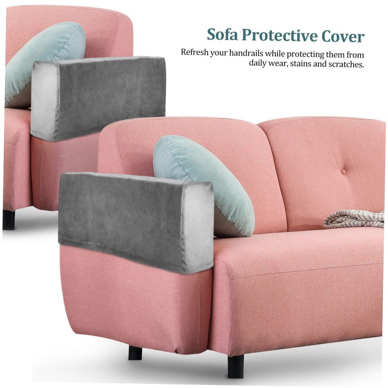 Zerodeko 2Pcs Elastic Sofa Armrest Covers Couch Armrest Protectors Deep
