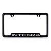 ACURA Integra License Plate Frame - Black Powder Coated Engraved
