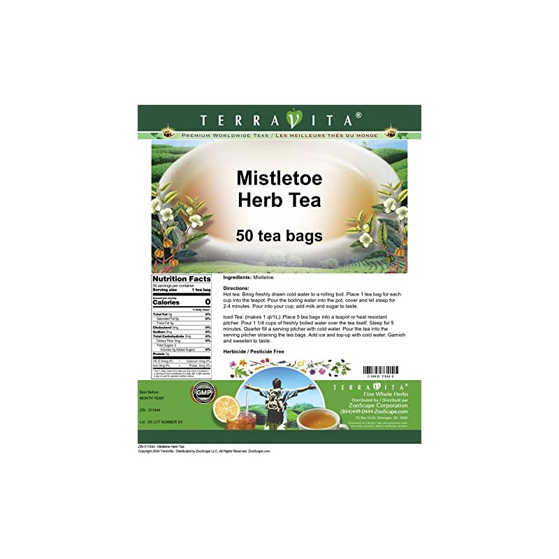 Mistletoe Herb Tea (50 tea bags, ZIN: 511644) - 3
