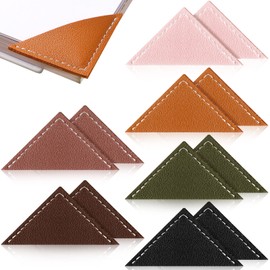 12 Pcs Leather Corner Bookmarks for Women Book Lovers Gifts Corner Page Book Marks Book Accessories for Reading Lover Thank You Teacher Gift for Book Lovers Felt Triangle Bookmark(Multicolor)