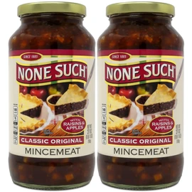 None Such Mincemeat Classic Original, with Apples and Raisins, Gourmet, All Natural, No High Fructose Corn Syrup, 27 Ounce (Pack of 2)