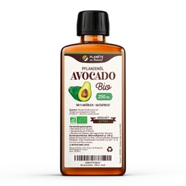 Avocado Oil Organic 250 ml - 100% Organic, Pure, Natural & Cold Pressed