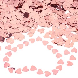 50g Rose Gold Heart Confetti, Glitter Love Heart Table Confetti Romantic Party Table Decoration for Hen Night Hen Party Wedding Engagement Baby Shower Birthday
