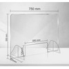 Manschin-Laserdesign Acrylic Protective Shield, Sneeze Protection, Spit Protection, Counter Stand,