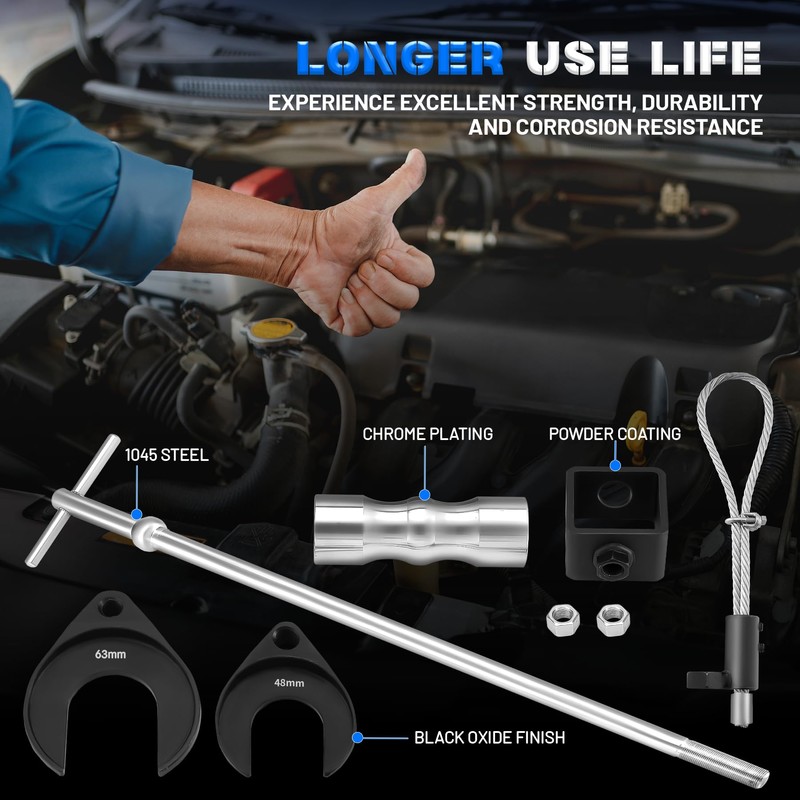 KOOPOOL 10-Piece Heavy Duty CV Axle Puller Tool Set: Slide