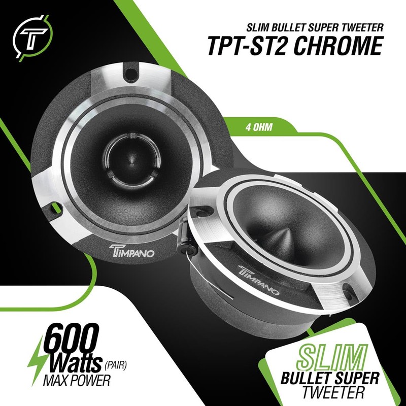 Timpano 1500 Watts Bundle 2X 6.5 Midrange Speakers TPT-MR6-4 Bullet