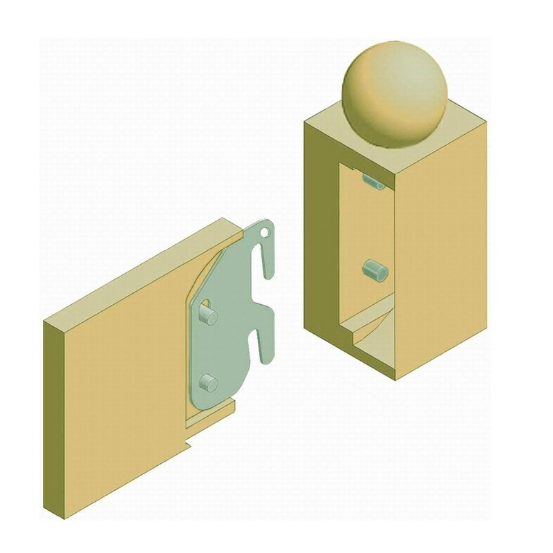 ZYAMY 4pcs Universal Wood Bed Rail Hook Plates, Bed Frame